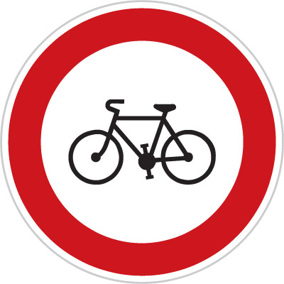 Czech No Bikes Sign Czech No Bikes Sign