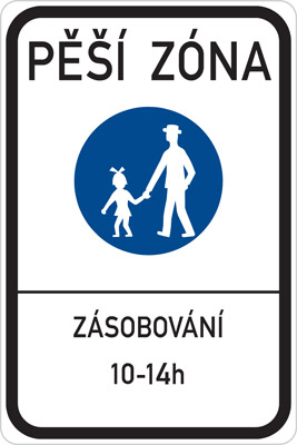 Czech Pedestrian Zone Sign Czech Pedestrian Zone Sign