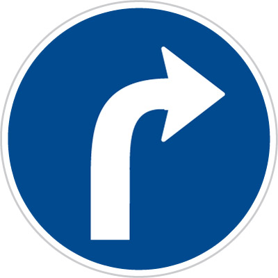Czech Turn Right Sign Czech Turn Right Sign