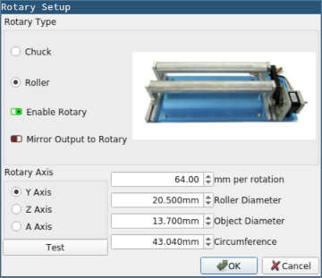 Ortur YRR Rotary Settings